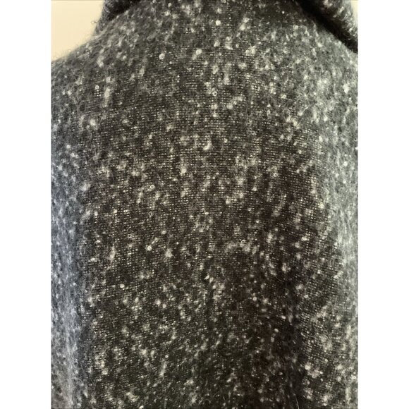 LOFT ANN TAYLOR Hooded Poncho Cape Women's XS/S Gray Open Front Boho Cozycore - Picture 8 of 9